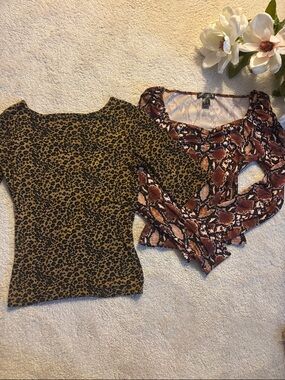 SET OF 2 Animal Print Tops (One is Genuine Vintage!)